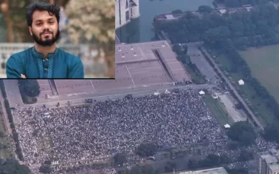 শহীদ হাদির জানাজায় অংশ নিতে লাখো মানুষের ঢল, জনসমুদ্রে পরিণত জাতীয় সংসদ ও মানিক মিয়া এভিনিউ