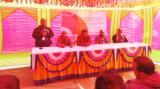 নাগেশ্বরীতে ইউনিসেফের অর্থায়নে বাল্যবিয়ে বন্ধে স্থানীয় ব্যবসায়িকদের সাথে সংবেদনশীলতা সভা